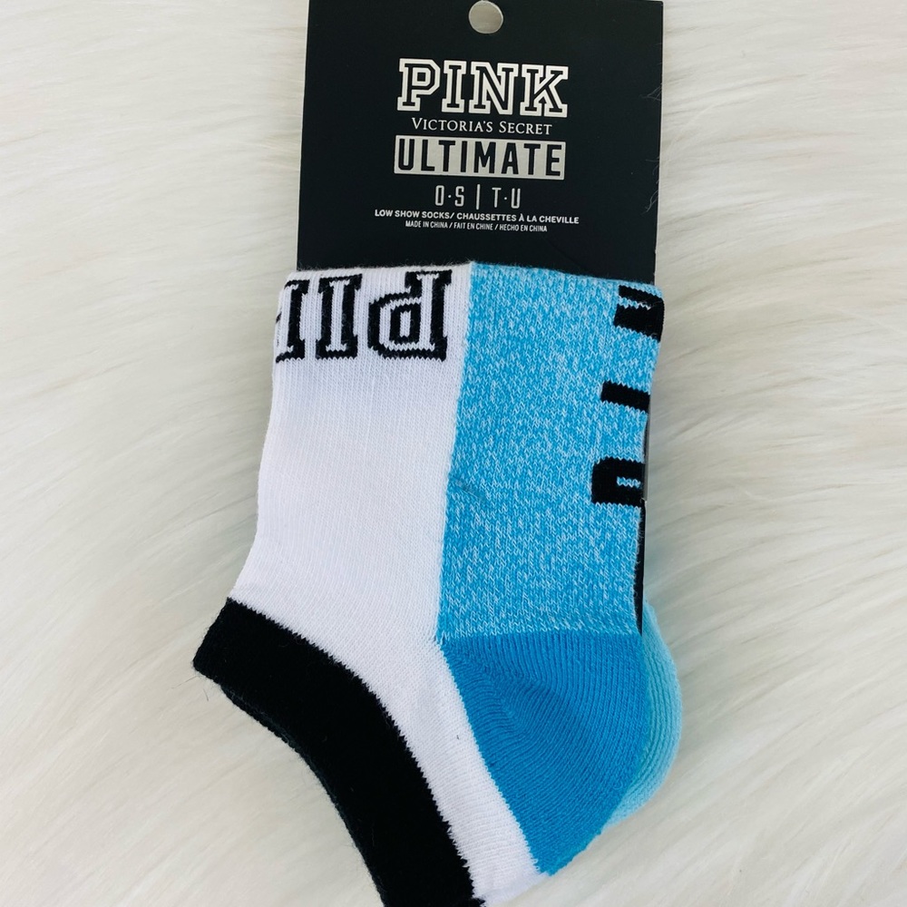 VS PINK Low Show Ankle Socks 4 pairs OS - Picture 3 of 8